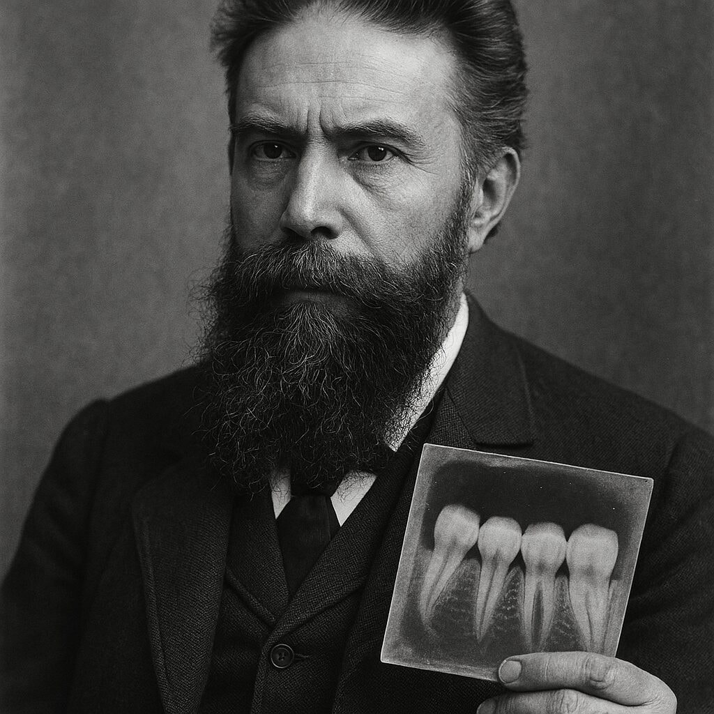 Wilhelm Röntgen (AI-genereret)